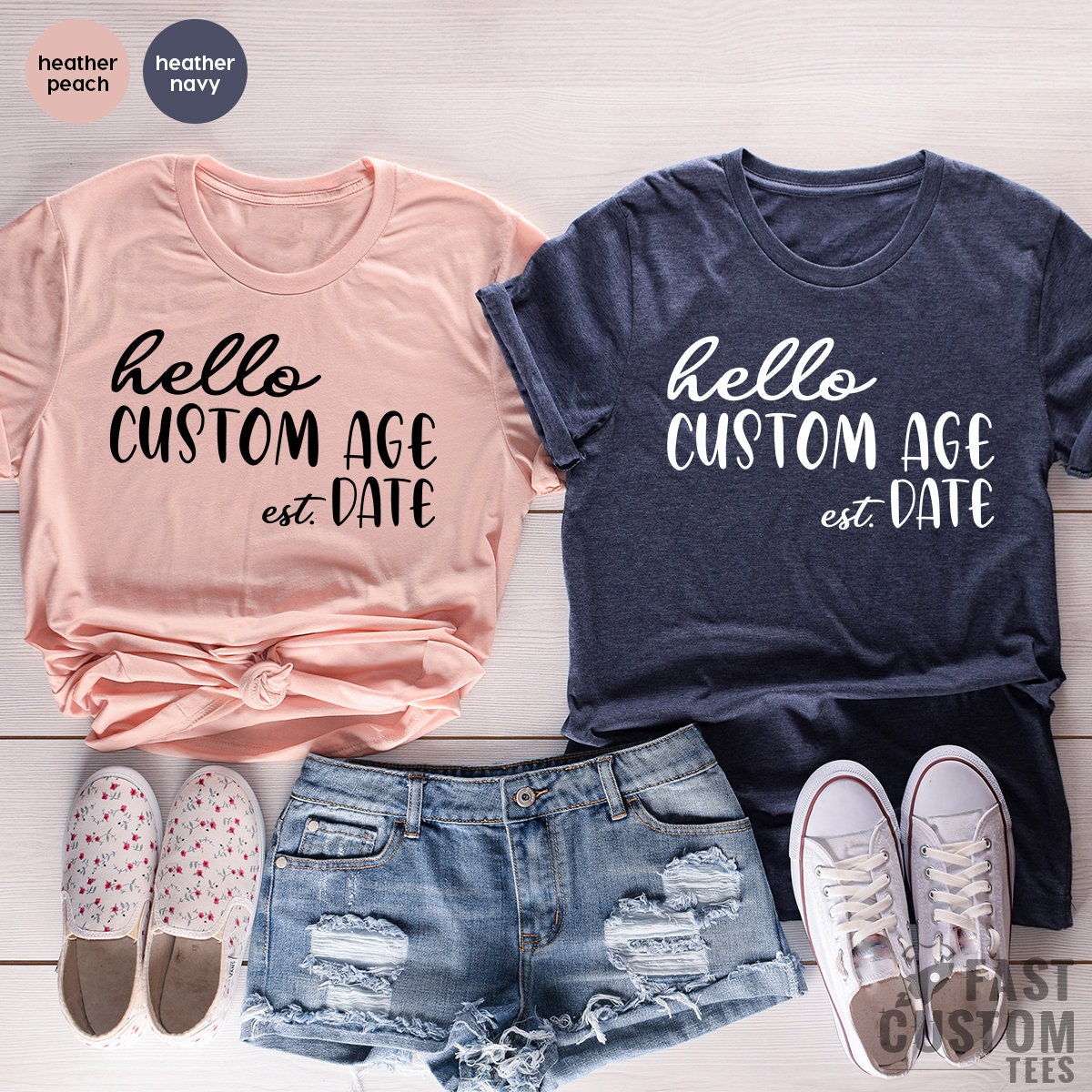 Custom Age Shirt, Custom Birthday Tee, Custom Birthday Gift, Birthday Party Tee, Personalized Birthday Shirt, Custom T Shirt - Fastdeliverytees.com