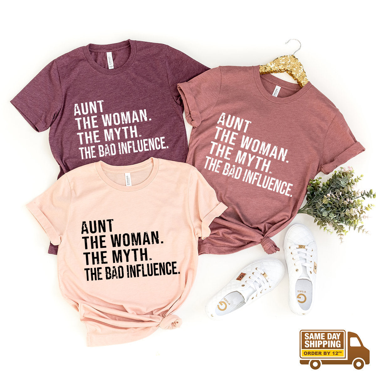 Funny Aunt Shirt, Aunt T shirt, Best Auntie Ever Tee, Auntie Tee,Aunt Gift,Gift For Aunt, Aunt The Women The Myth The Bad Influence Shirt - Fastdeliverytees.com