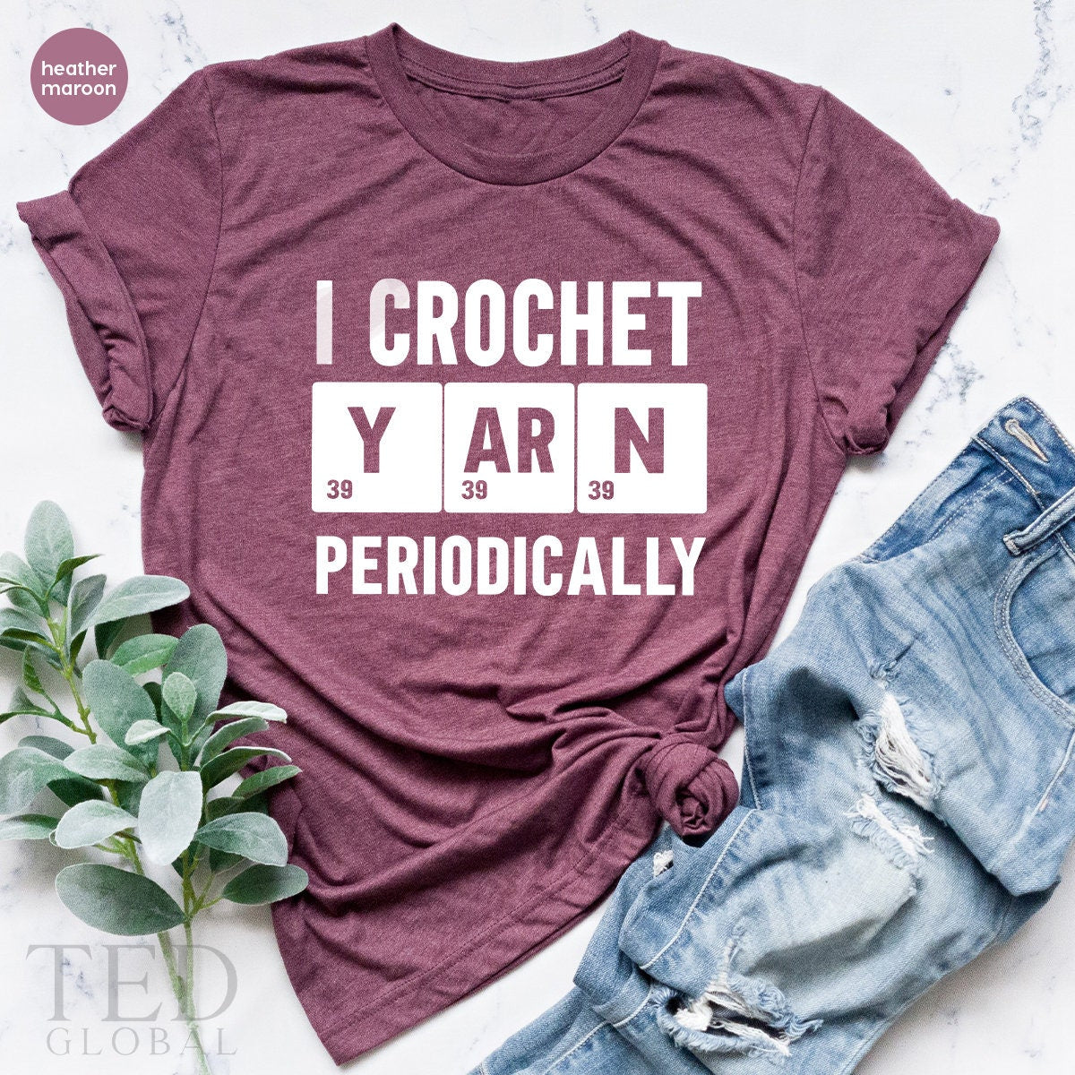 Crocheting TShirt, Funny Saying T-Shirt, Crocheting Lover T Shirt, Crochet Mom Gift, I Crotchet Yarn Periodically Shirt, Knitting Lover Gift - Fastdeliverytees.com