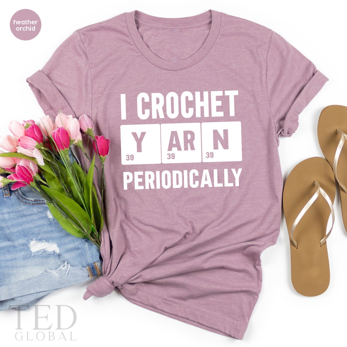 Crocheting TShirt, Funny Saying T-Shirt, Crocheting Lover T Shirt, Crochet Mom Gift, I Crotchet Yarn Periodically Shirt, Knitting Lover Gift - Fastdeliverytees.com