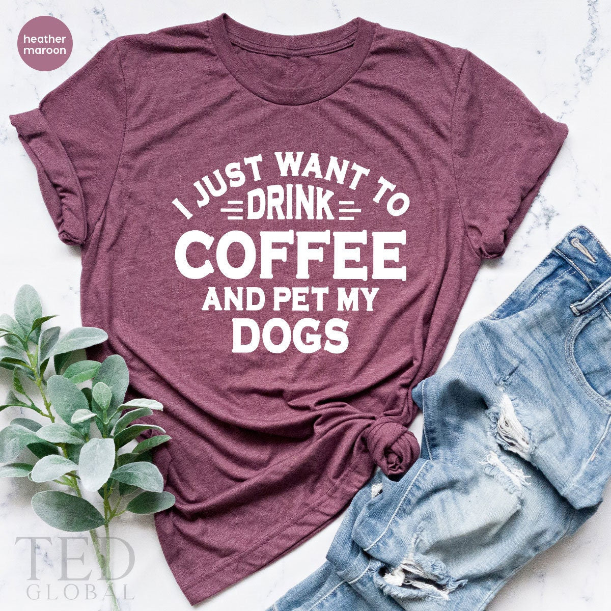 Coffee Lover Shirt, Dog Owner Gift, Pet Lovers T Shirt, Drink Coffee & Pet My Dogs Tee, Dog Mom TShirt, Gift For Dog Lover, Dog Quote Shirt - Fastdeliverytees.com