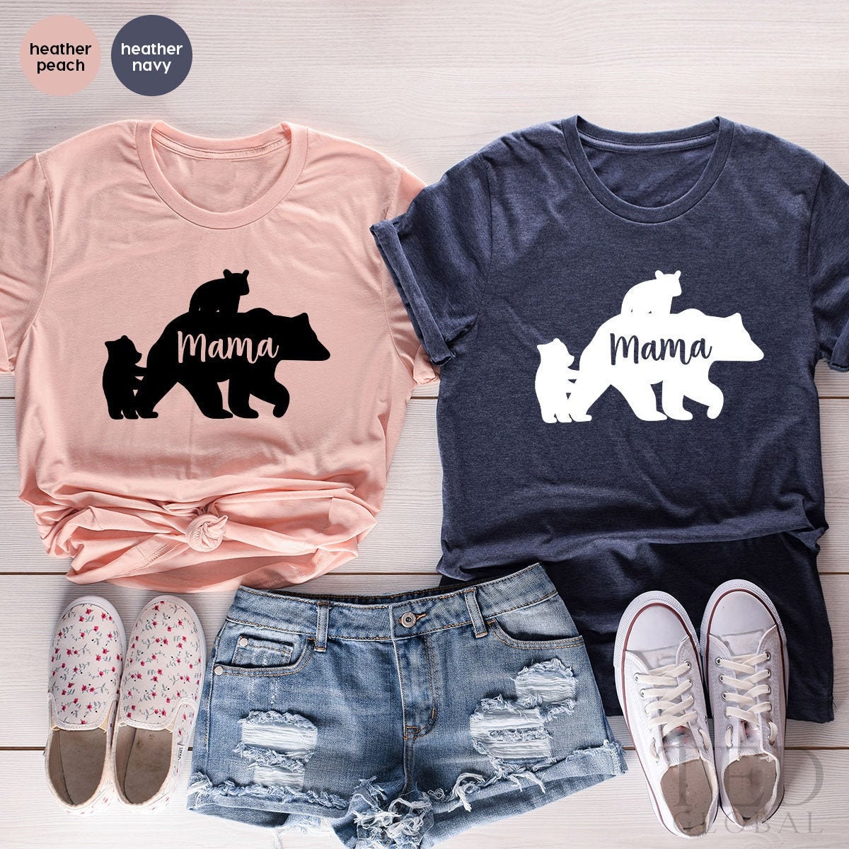 Bear Mama T Shirt, Cute Bear TShirt, Mama Bear T-Shirt, Gift For Grandma, Mama Bear Tee, Mothers Day Tee, Shirts For Moms,  Funny Mom Shirt - Fastdeliverytees.com