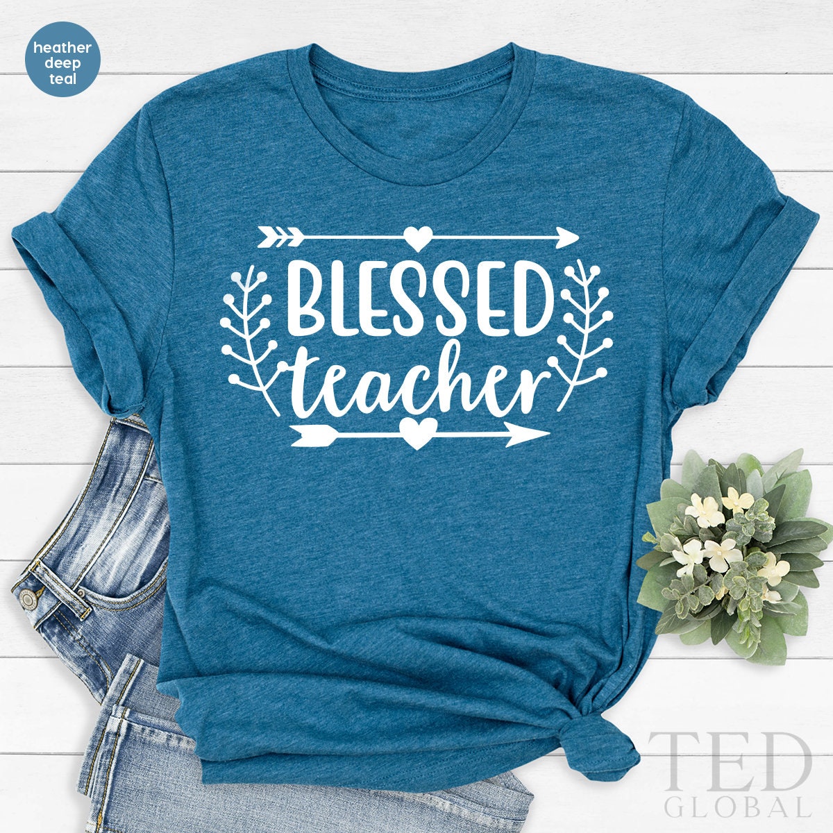 Teacher TShirt, Gift For Teachers, Elementary Teacher T-Shirts, Blessed Teacher Shirt, Educators T Shirt, Kindergarten Teacher Tees - Fastdeliverytees.com