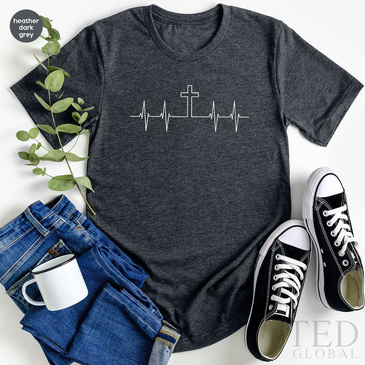 Vertical Cross Shirt, Heartbeat Cross Shirt, Religious T Shirt, Christian  Shirts, Jesus Love Shirts, Shirt For Prayer, Christian Tee - Fastdeliverytees.com