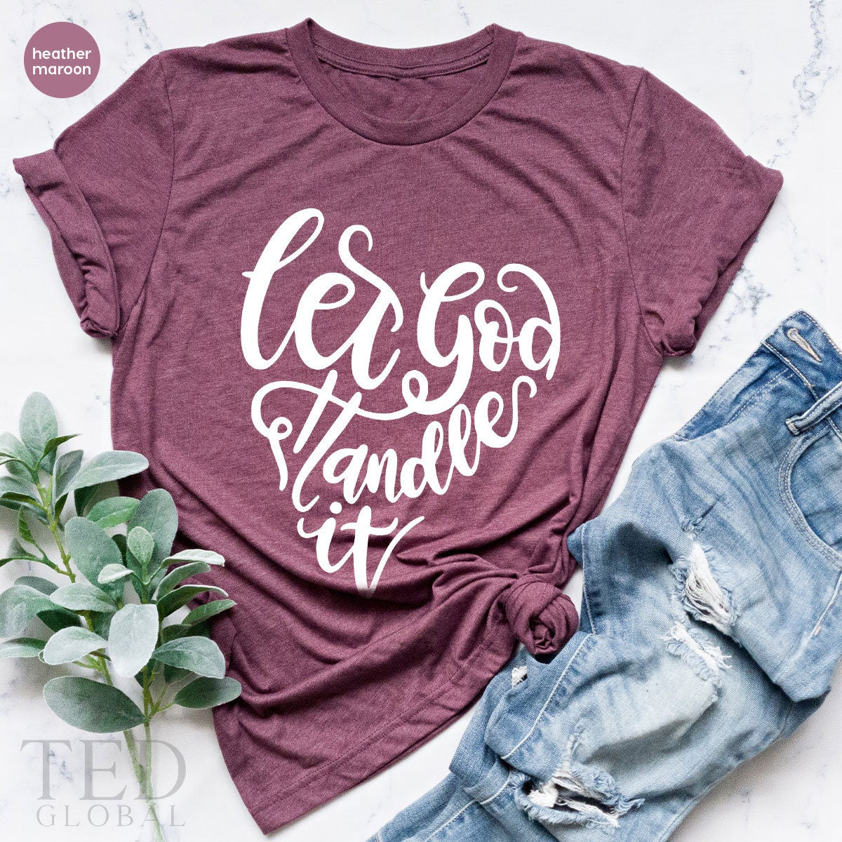 Cute Christian Shirt, Religious TShirt, Church T Shirts, Faith Based Shirt, Let God Handle It Shirt, Womens Christian Tee, Shirt For Prayer - Fastdeliverytees.com