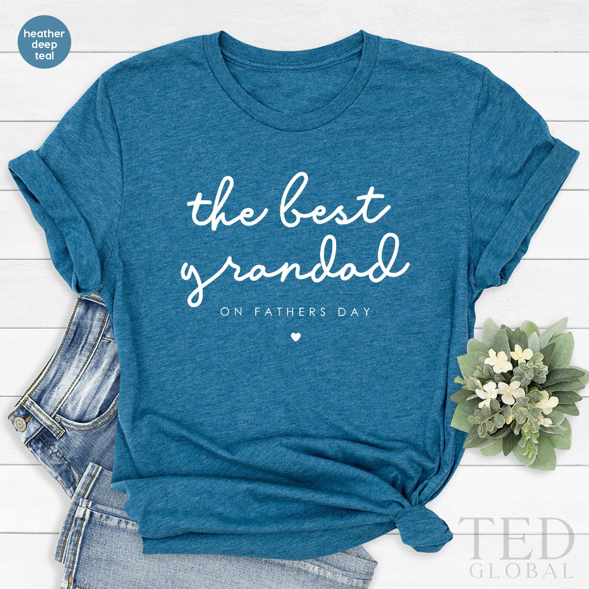 Grandpa Fathers Day Gifts, The Best Grandad Shirt, Grandpa Shirt, Papa Shirt, Fathers Day Tee, Gift For Grandpa, Baby Announcement For Dad - Fastdeliverytees.com