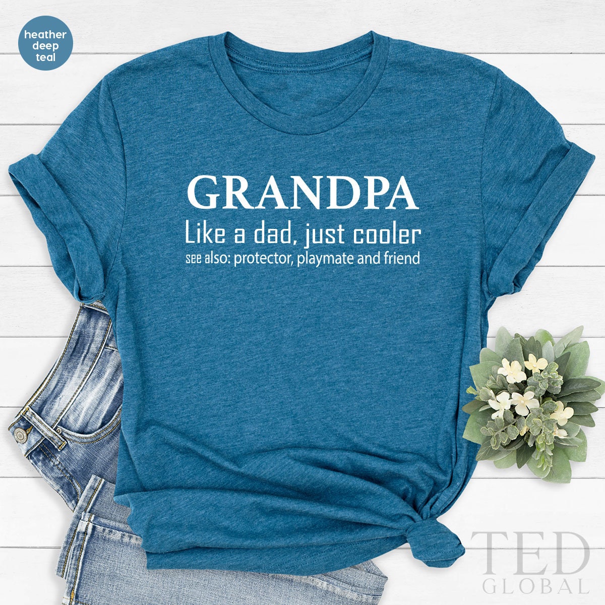 Grandpa Shirt, Like Dad Just Cooler Shirt, Grandpa Fathers Day Gift, Grandad Shirt, Papa Shirts, Funny Grandpa Shirt, Grandpa Gifts - Fastdeliverytees.com
