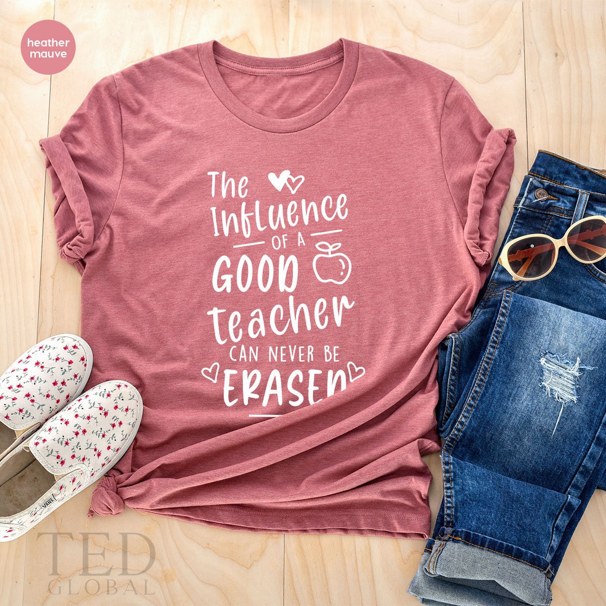 Good Teacher Can Never Be Erased Shirt, Funny Teacher Shirt, Teacher TShirt, Inspirational Shirt, Teacher Gift, Kindergarten Teacher Shirt - Fastdeliverytees.com