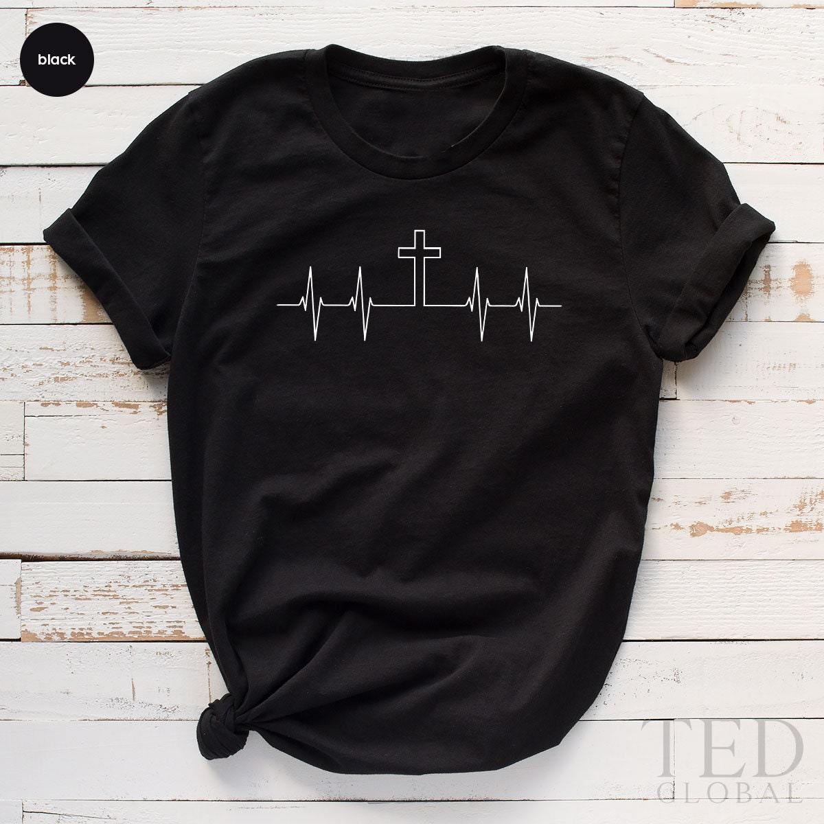 Vertical Cross Shirt, Heartbeat Cross Shirt, Religious T Shirt, Christian  Shirts, Jesus Love Shirts, Shirt For Prayer, Christian Tee - Fastdeliverytees.com