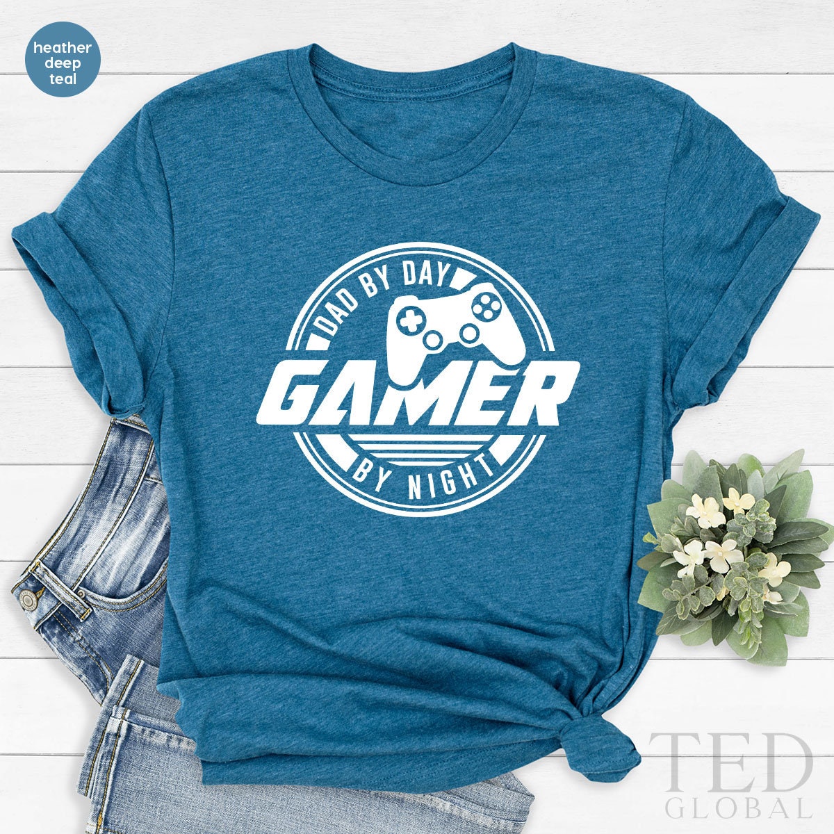 Gamer Dad Shirt, Funny Gamer Father Shirt, Video Game TShirt, Game Lover Daddy T Shirt - Fastdeliverytees.com