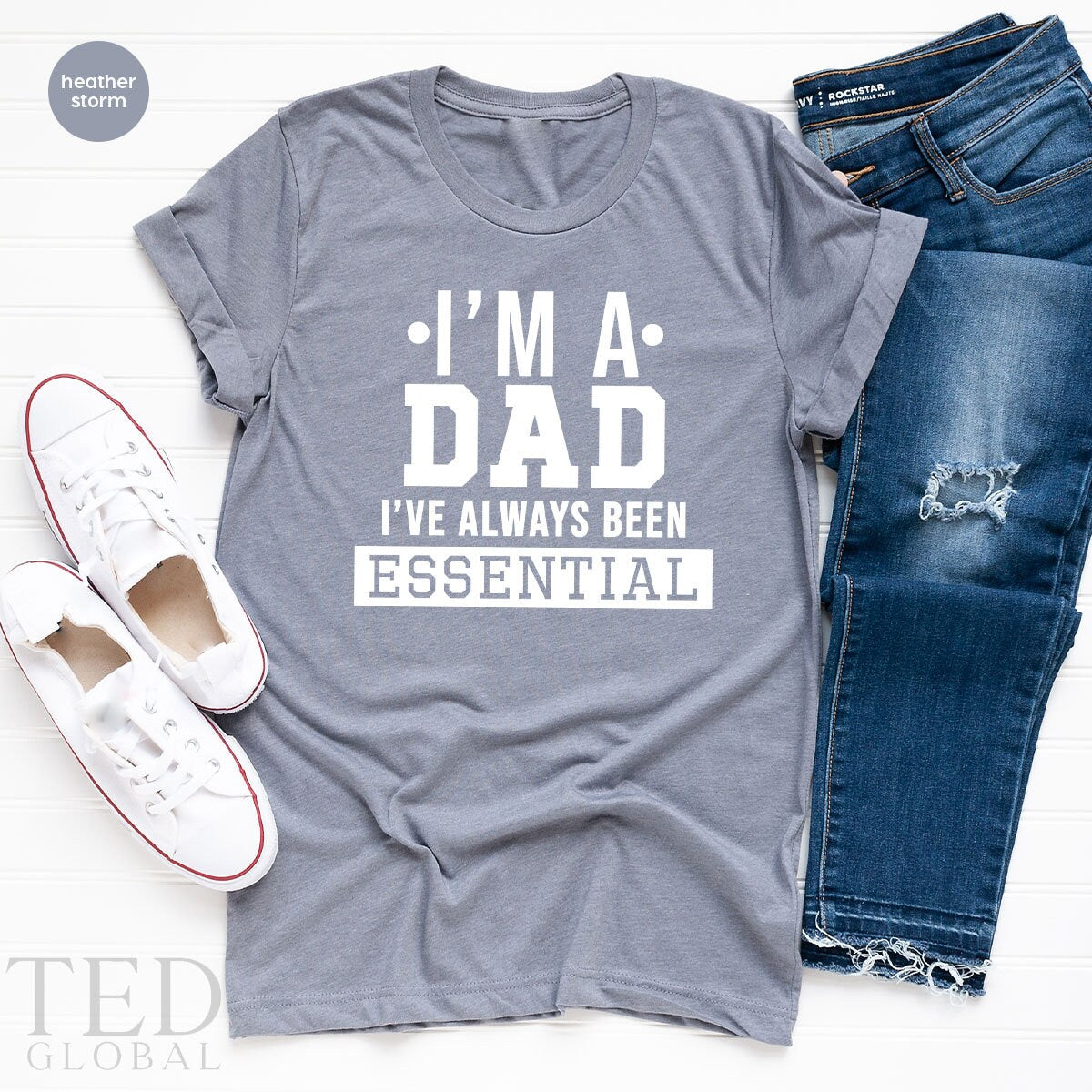 Essential Dad Shirt, Fathers Day Tee, Fathers Day Gifts, New Dad Shirt, Nurse Dad Shirt, I'm Essential Shirt, Gift For Dad, Gift For Husband - Fastdeliverytees.com