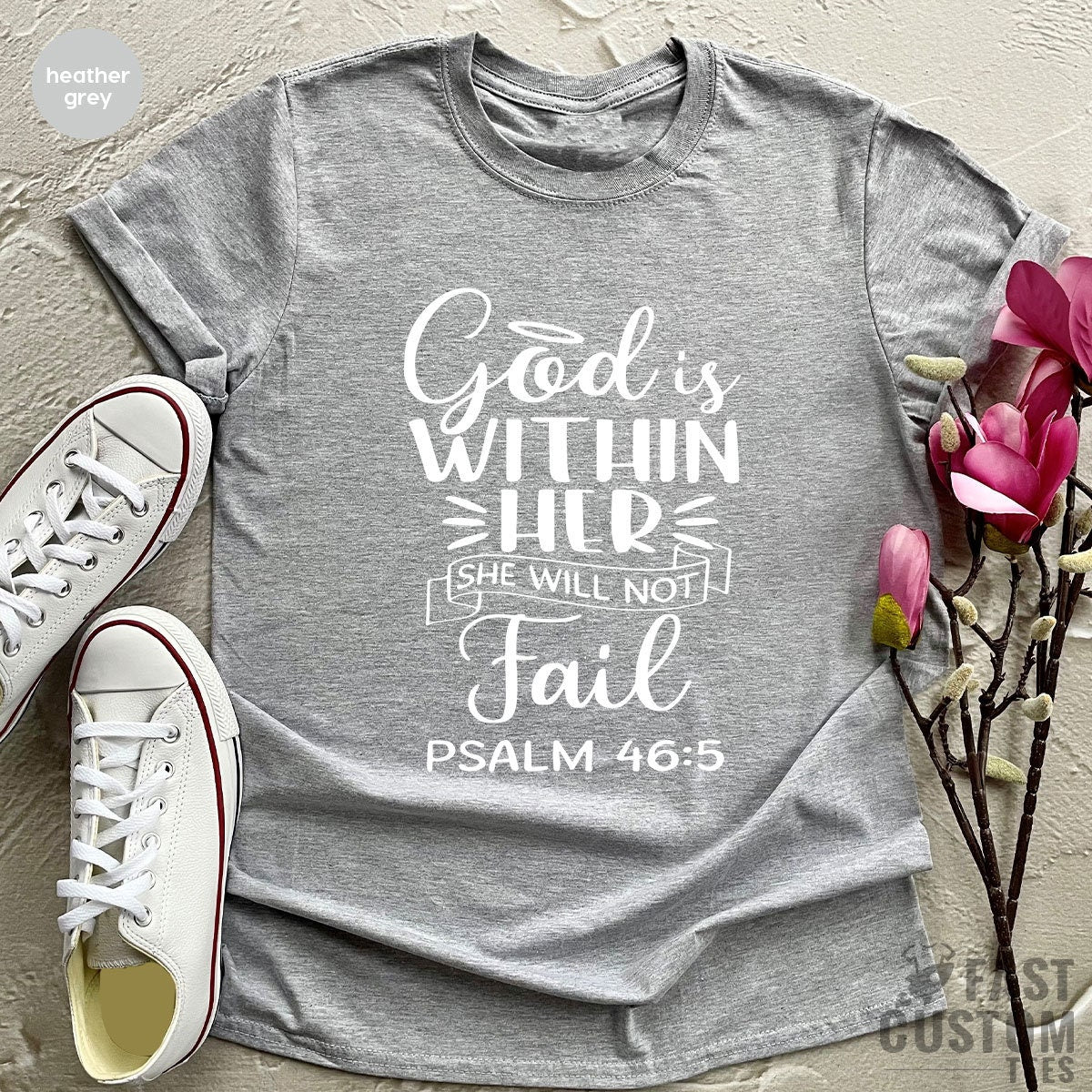 Religious Shirt, Christian TShirt, Faith Shirt, Bible Verse Shirt, Prayer Gift, Gift For Prayer, Psalm 46 5 Shirt, God is Within Her - Fastdeliverytees.com