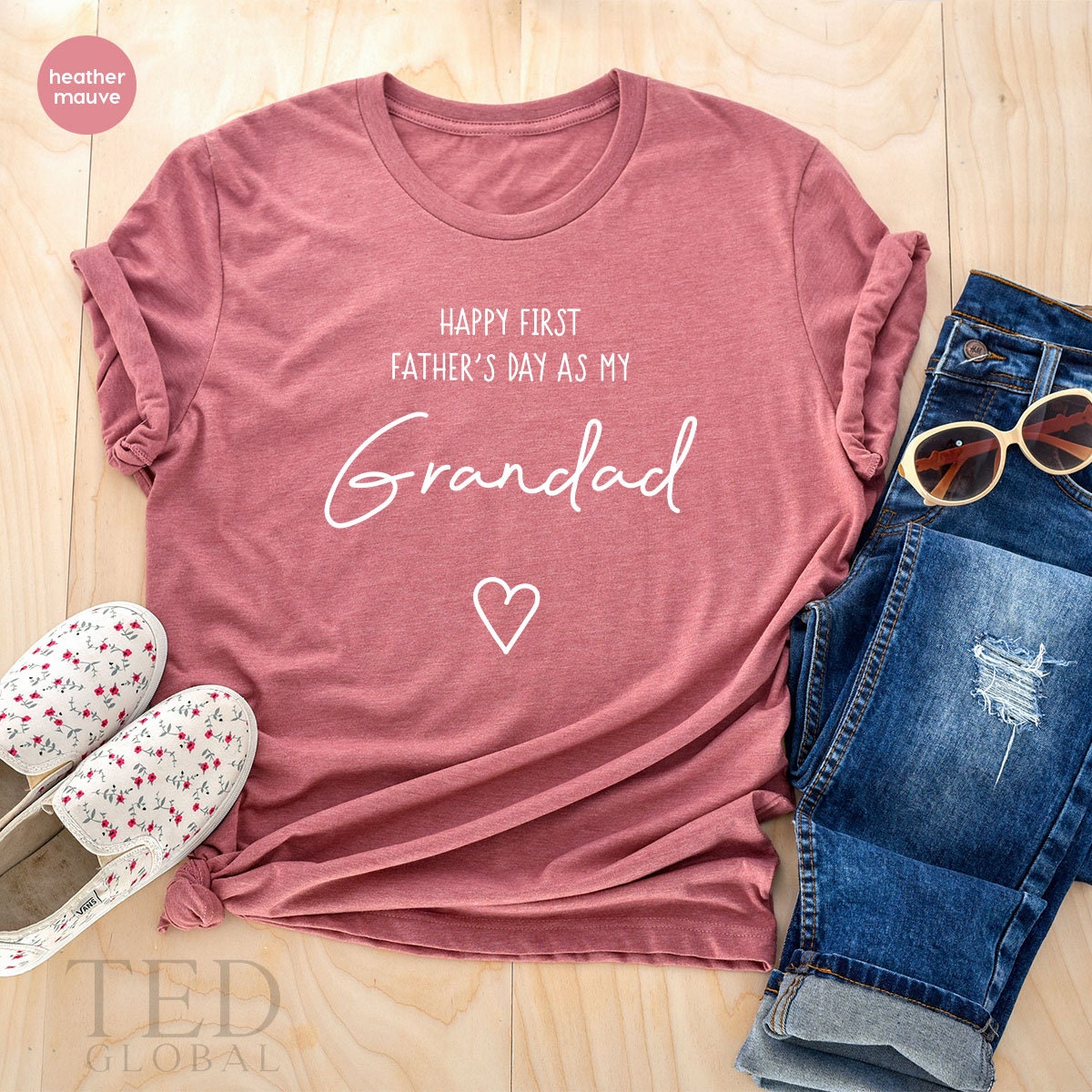 First Fathers Day  Shirt, Grandad Shirt, New Grandpa Shirt, Grandpa Fathers Day Gift, Grandpa To Be Shirt, Baby Announcement For Dad - Fastdeliverytees.com