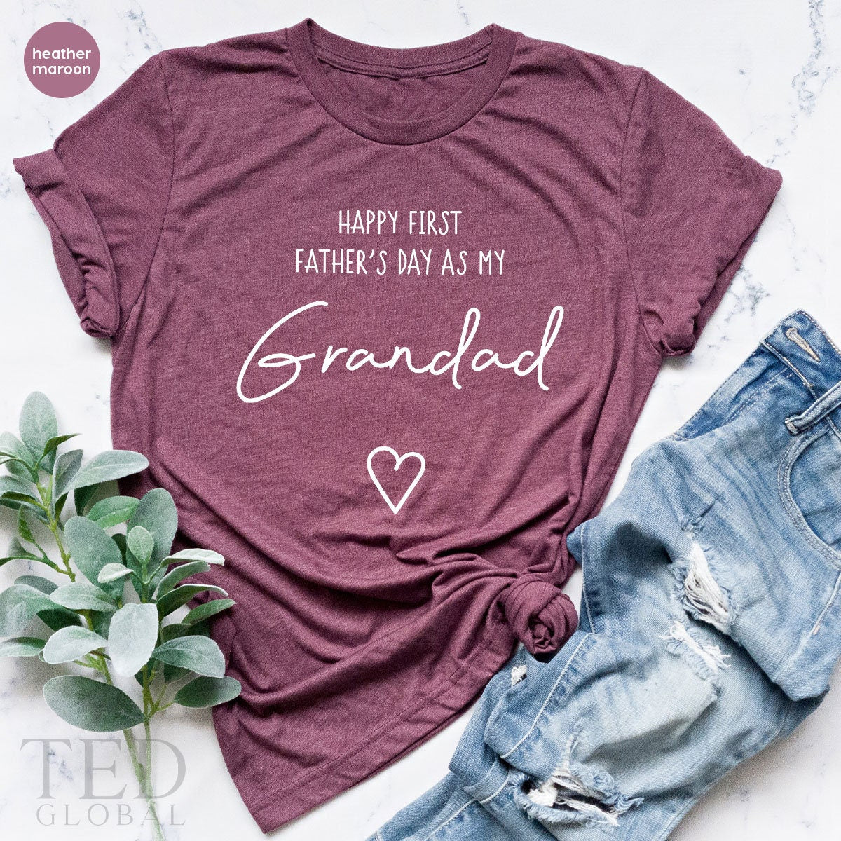 First Fathers Day  Shirt, Grandad Shirt, New Grandpa Shirt, Grandpa Fathers Day Gift, Grandpa To Be Shirt, Baby Announcement For Dad - Fastdeliverytees.com