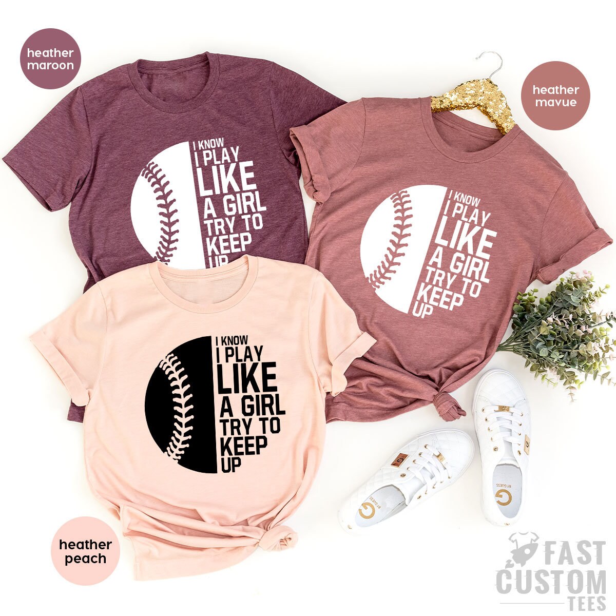 Funny Baseball Shirt, Funny Softball Shirt, Baseball TShirt, Softball Shirt, Game Day Shirt, Baseball Fan Shirt, Play Like A Girl - Fastdeliverytees.com