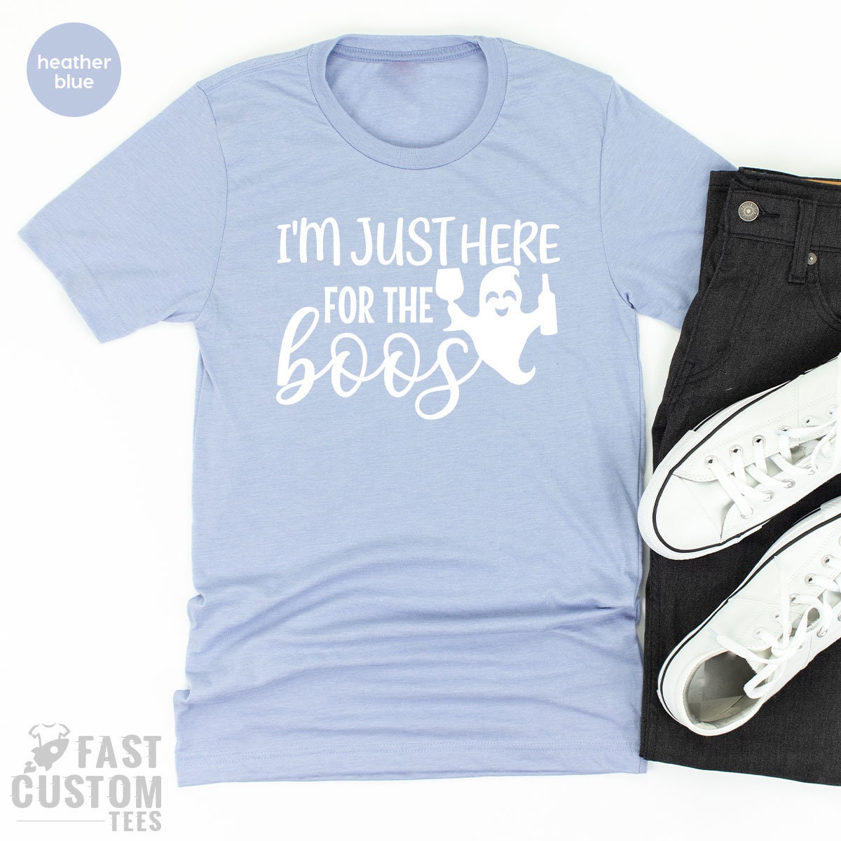 Im Just Here For The Boos Shirt, Halloween Shirt, Ghost Shirt, Funny Toddler, Boo Shirt, Funny Halloween Shirt, Halloween Gift - Fastdeliverytees.com