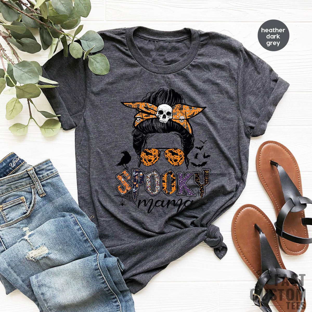 Spooky Mama Shirt, Halloween Mom TShirt, Spooky Vibes Shirt, Funny Halloween Gifts, Cute Halloween T Shirt, Pumpkin T-Shirt - Fastdeliverytees.com