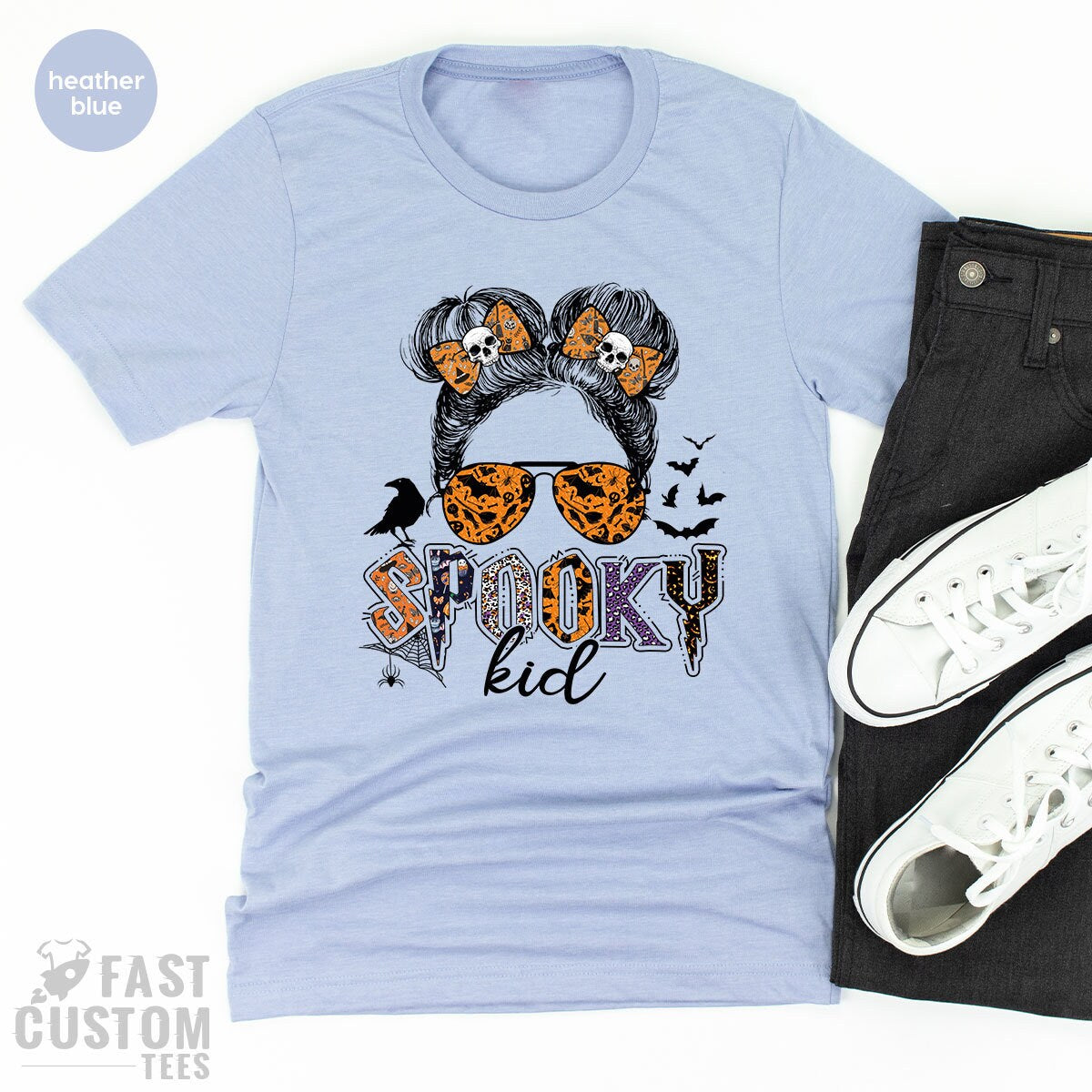 Spooky Kid Shirt, Funny Halloween Toddler, Halloween Shirts For Girls, Girls Halloween T-Shirt, Halloween Family Matching T Shirt - Fastdeliverytees.com