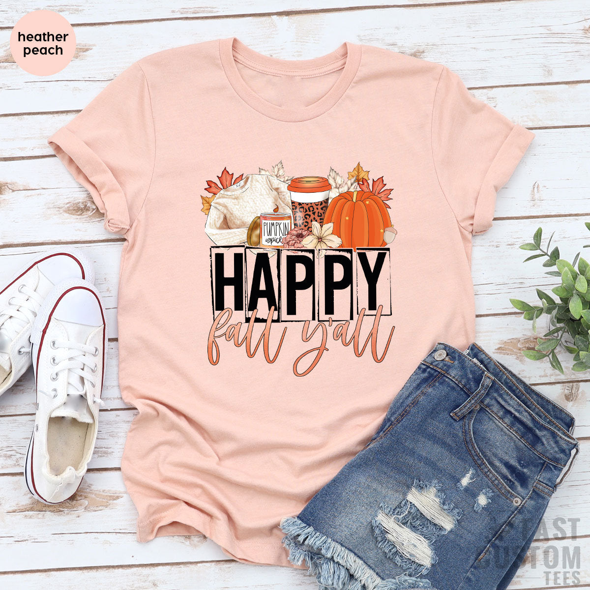 Happy Fall Yall Shirt, Funny Halloween Shirt, Thanksgiving Shirt, Pumpkin T-Shirt, Fall Shirts For Women, Thankful Tshirt - Fastdeliverytees.com