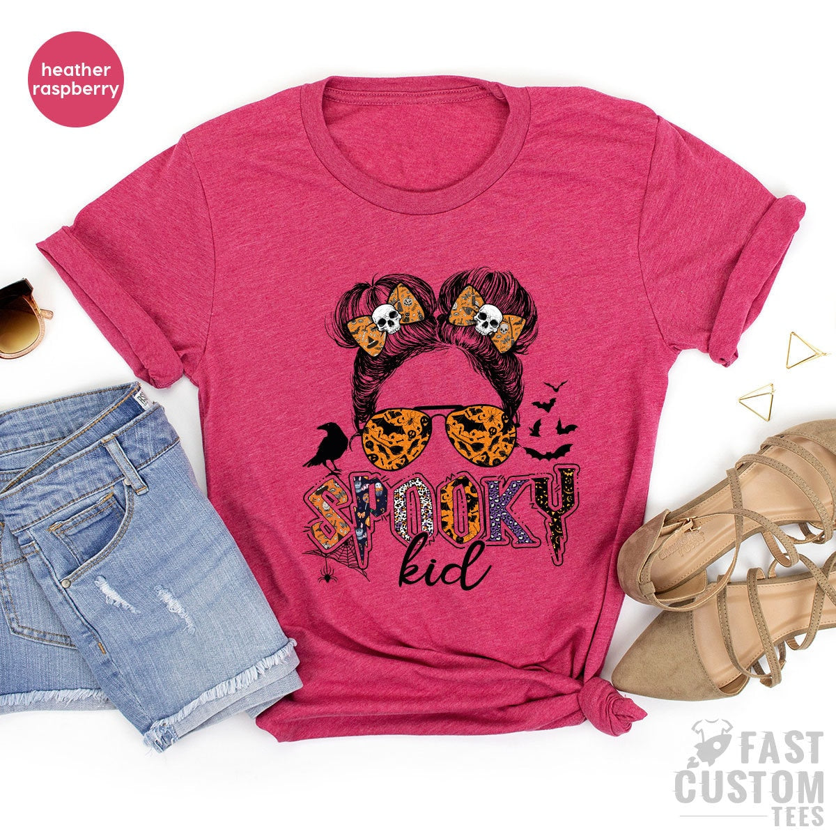 Spooky Kid Shirt, Funny Halloween Toddler, Halloween Shirts For Girls, Girls Halloween T-Shirt, Halloween Family Matching T Shirt - Fastdeliverytees.com