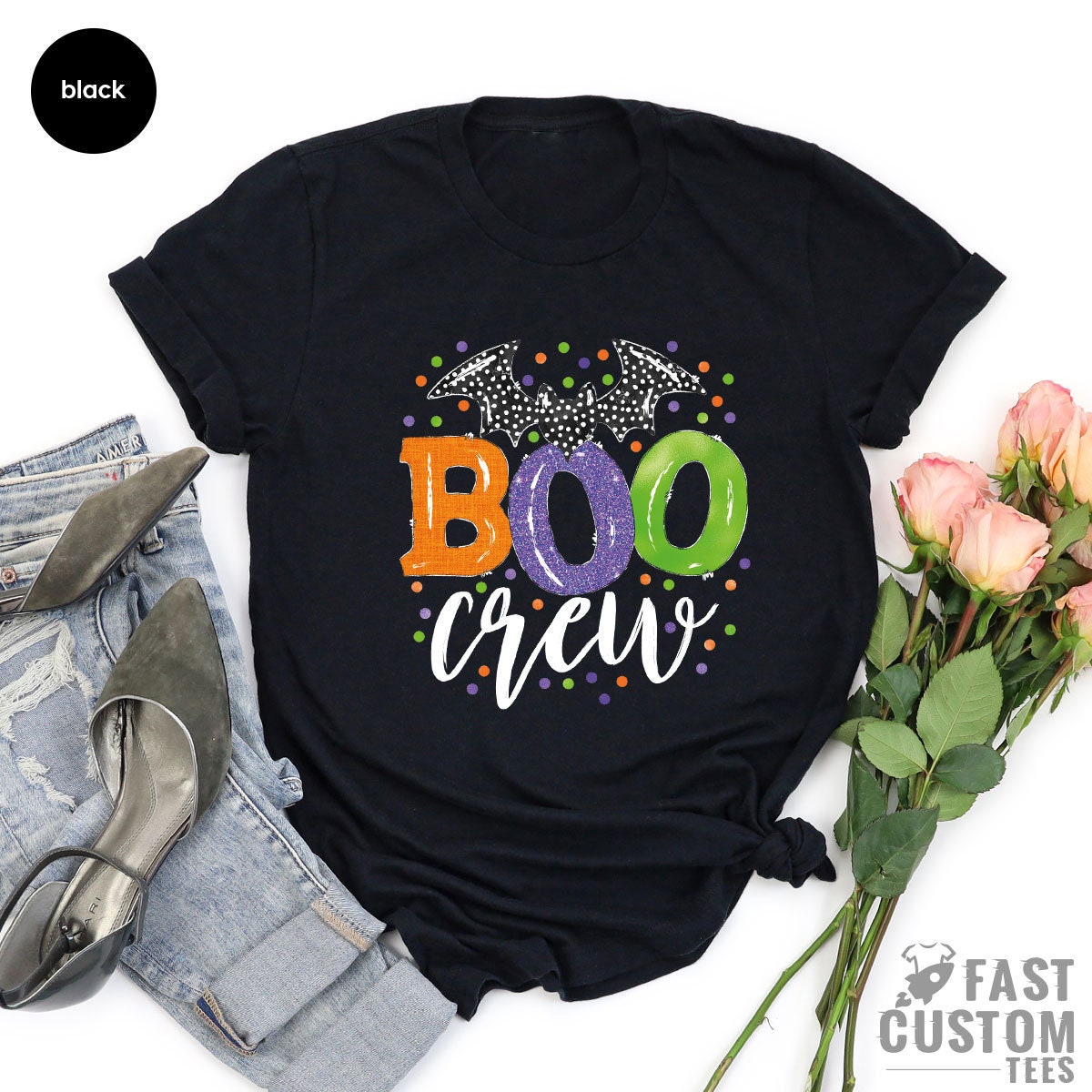 Boo Crew Shirt, Funny Halloween T-Shirt, Trick Or Treat Tshirt, Boo Shirt, Halloween Party Gifts, Spooky Season Shirt, Fall Shirts - Fastdeliverytees.com