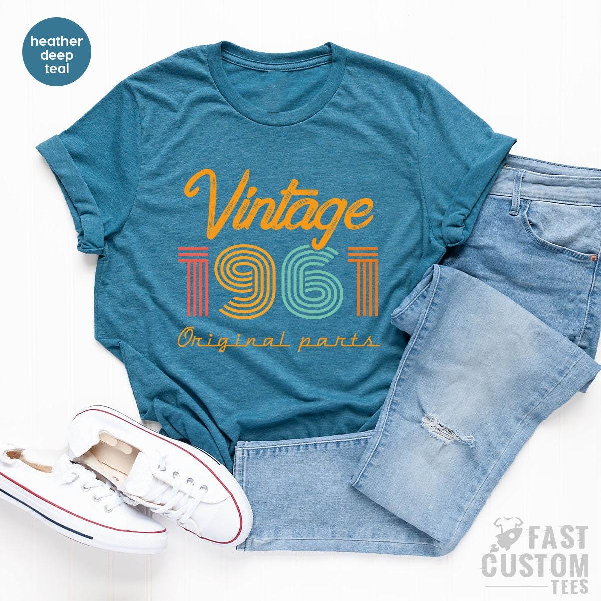 60th Birthday Shirt, Vintage T Shirt, Vintage 1961 Shirt, 60th Birthday Gift For Women, 60th Birthday Shirt Men, Retro Shirt, Vintage Shirts - Fastdeliverytees.com