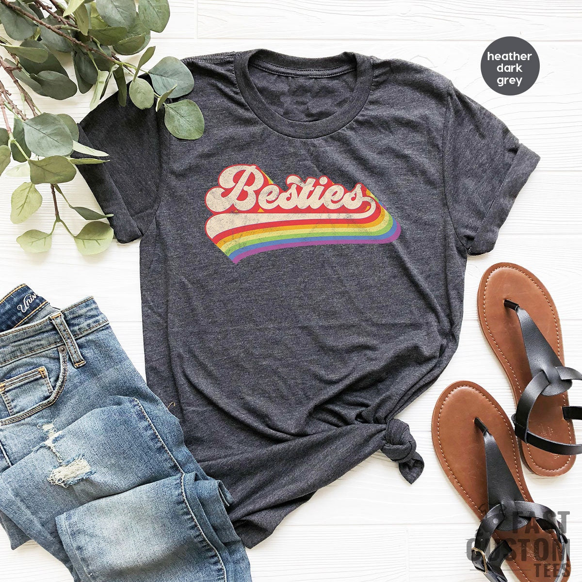 Besties Shirt, Vintage T Shirt, Best Friend Gift, Best Friends Shirts, Matching Sisters Shirt, Friends Matching T-Shirt, Retro Shirt - Fastdeliverytees.com