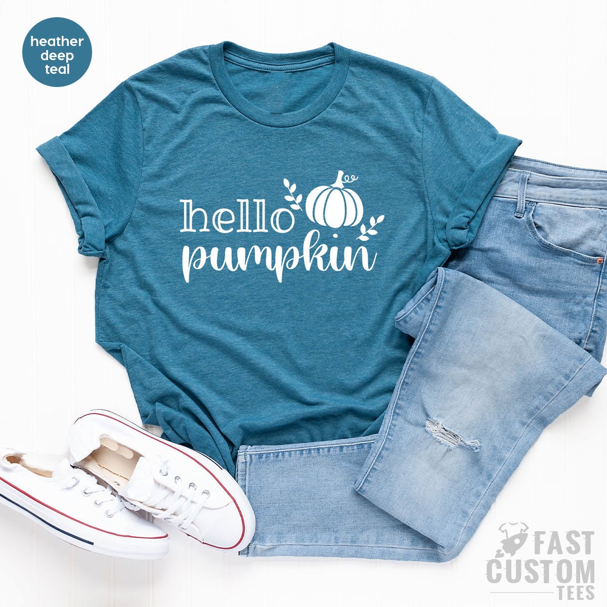 Hello Pumpkin Shirt, Fall Vibes Shirt, Pumpkin Patch Shirt, Thanksgiving Tee, Cute Fall Shirts, Women Fall T-shirts, Women Pumpkin Shirt - Fastdeliverytees.com