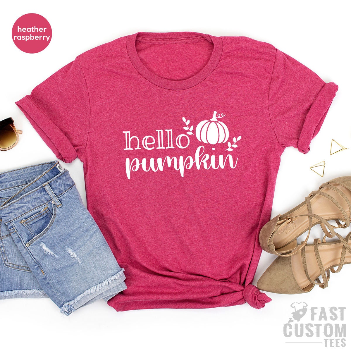 Hello Pumpkin Shirt, Fall Vibes Shirt, Pumpkin Patch Shirt, Thanksgiving Tee, Cute Fall Shirts, Women Fall T-shirts, Women Pumpkin Shirt - Fastdeliverytees.com