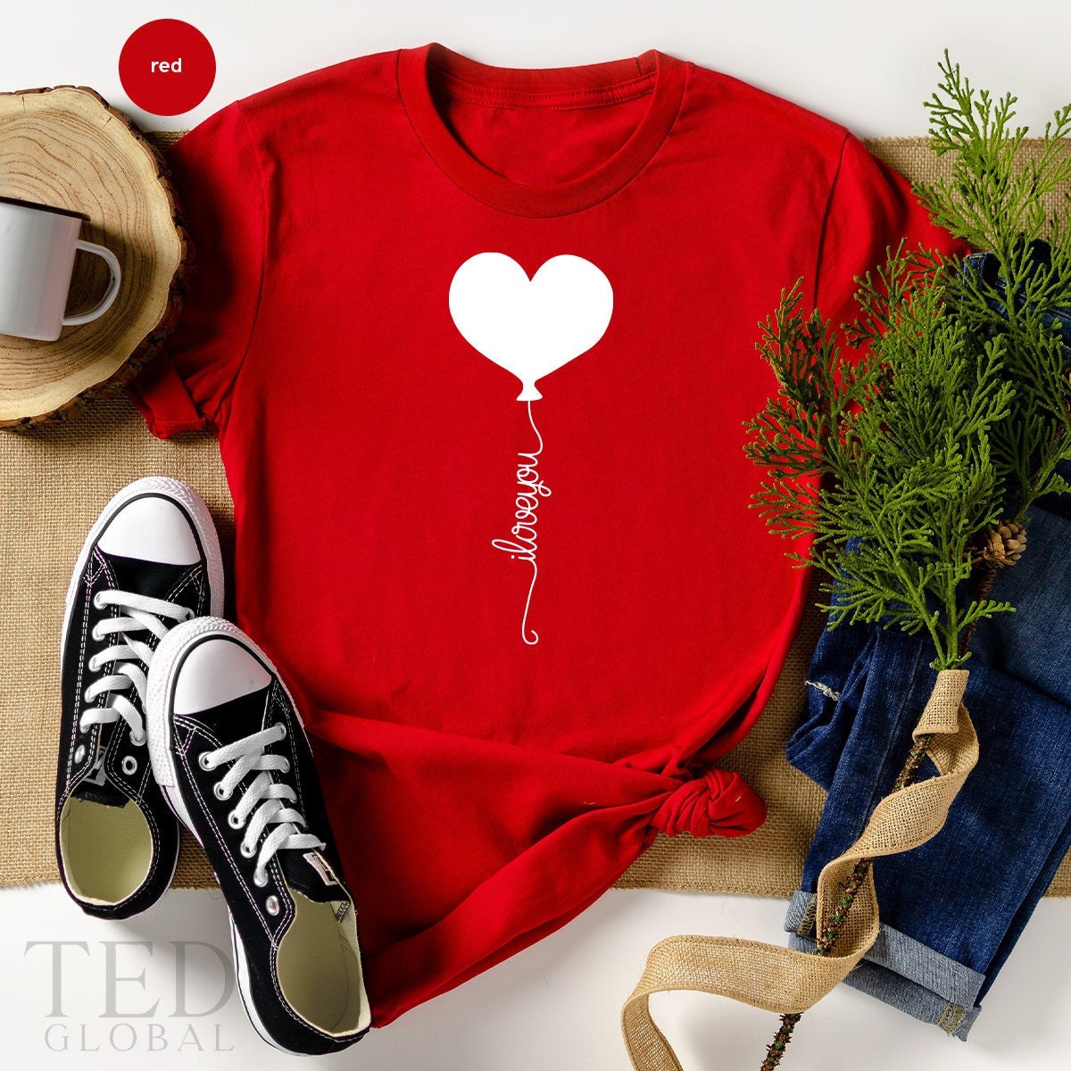 Love You Shirt,Valentines Day Shirt,Valentine Shirt,Valentines T Shirt,Couple Shirts,Hearts Ballon Tee,Shirt For Women,Valentines Day Gift - Fastdeliverytees.com