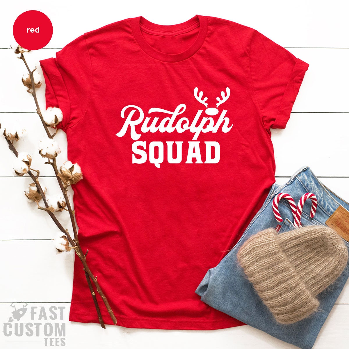 Rudolph Squad Shirt, Funny Christmas Shirt, Santa Shirt, Happy Christmas Shirt, Christmas Deer Shirt, Family Christmas, Gift For Christmas - Fastdeliverytees.com