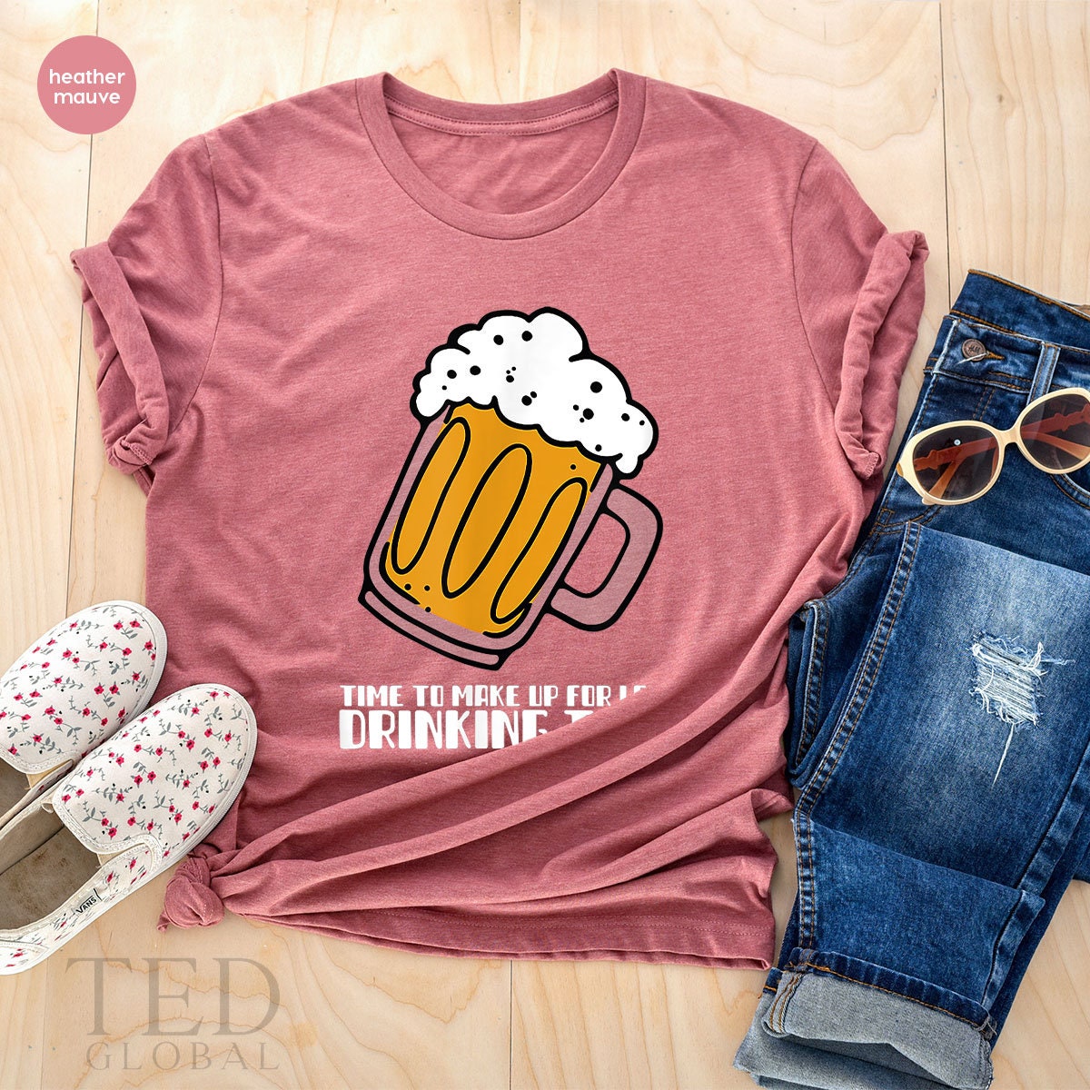 Drinking Time T-Shirt, Beer Lover T Shirt, A Cold Beer Tee, Alcohol Shirts, Drinking Day Shirt, Funny Drinker TShirt, Gift For Bartender - Fastdeliverytees.com