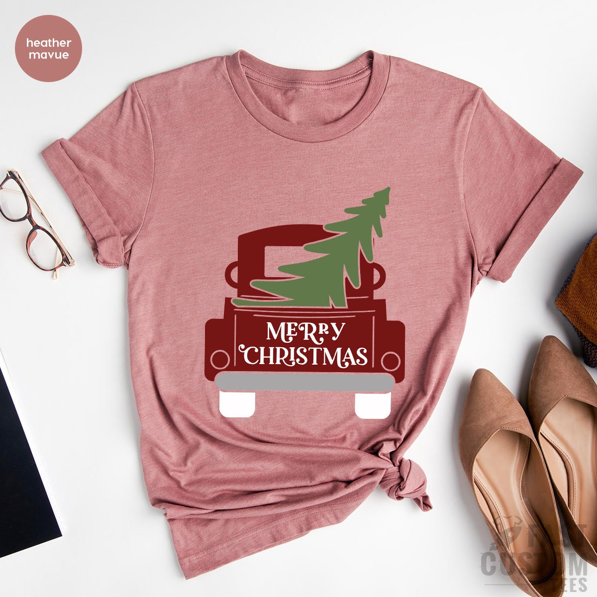 Christmas Shirts for Women, Christmas Tee, Christmas Truck Shirt, Cute Christmas Shirts, Christmas T-Shirt, Unisex Adult Tee, Merry Shirt - Fastdeliverytees.com