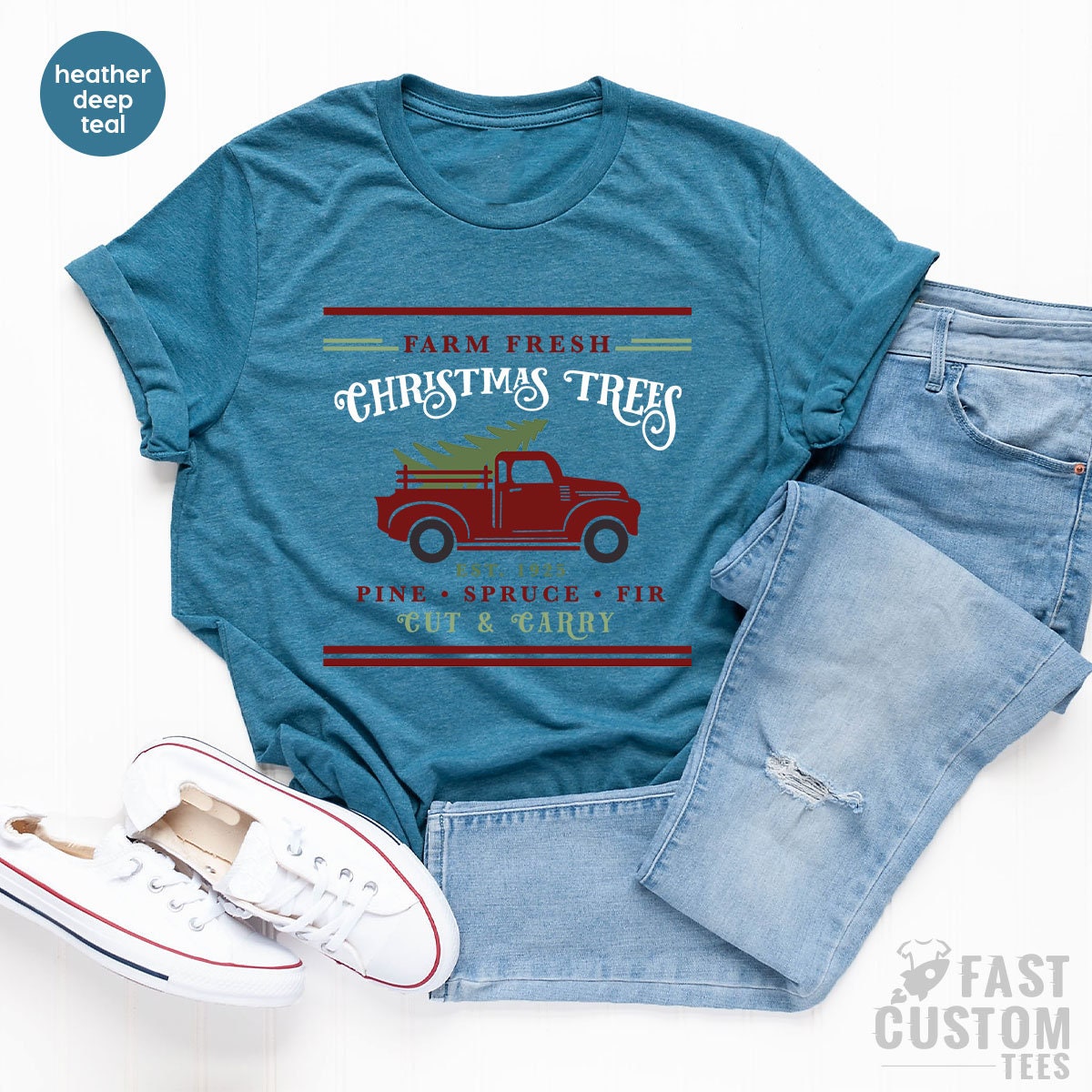 Christmas Shirts for Women, Christmas Tee, Christmas Truck Shirt, Cute Christmas Shirts, Christmas T-Shirt,  Unisex Adult Tee, Winter Shirt - Fastdeliverytees.com