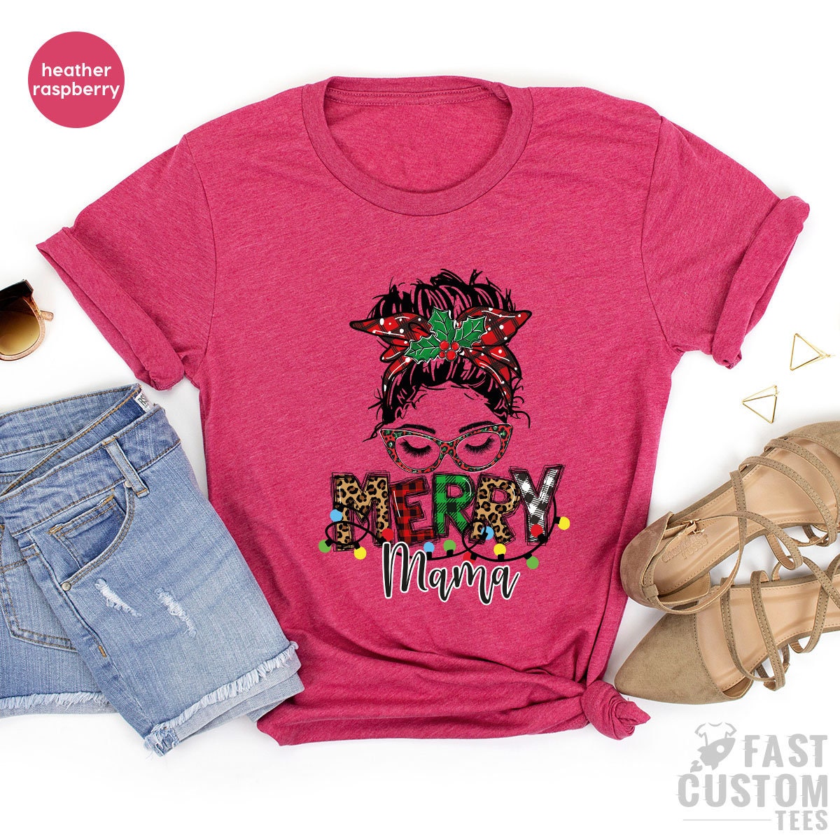 Merry Mama Christmas T-shirt, Christmas Mom T-Shirt, Women Christmas Gift, Cute Christmas Tee, Family Christmas Shirt, Mother Merry Tee - Fastdeliverytees.com