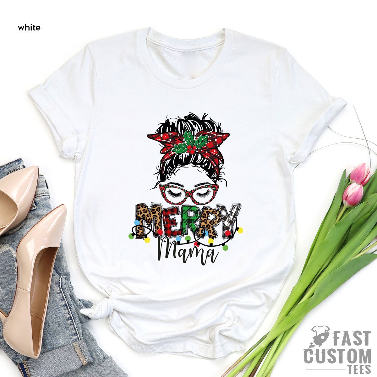 Merry Mama Christmas T-shirt, Christmas Mom T-Shirt, Women Christmas Gift, Cute Christmas Tee, Family Christmas Shirt, Mother Merry Tee - Fastdeliverytees.com