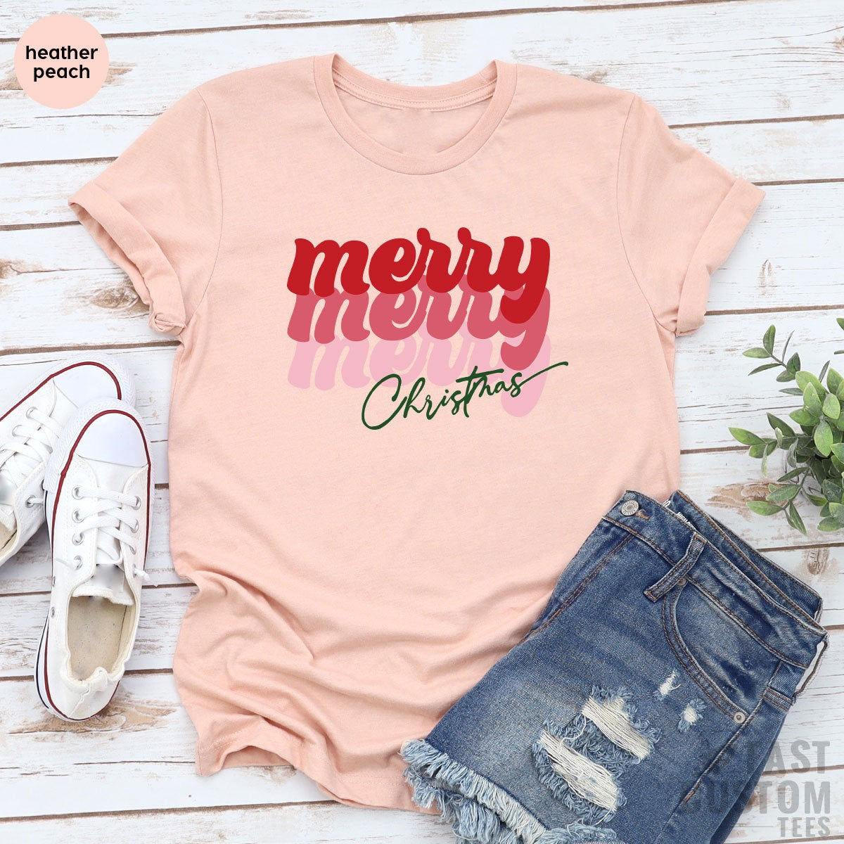 Christmas T-shirt, Christmas Women T-Shirt, Women Christmas Gift, Merry Shirt, Cute Christmas Tee, Family Christmas Shirt, Merry Merry Tee - Fastdeliverytees.com