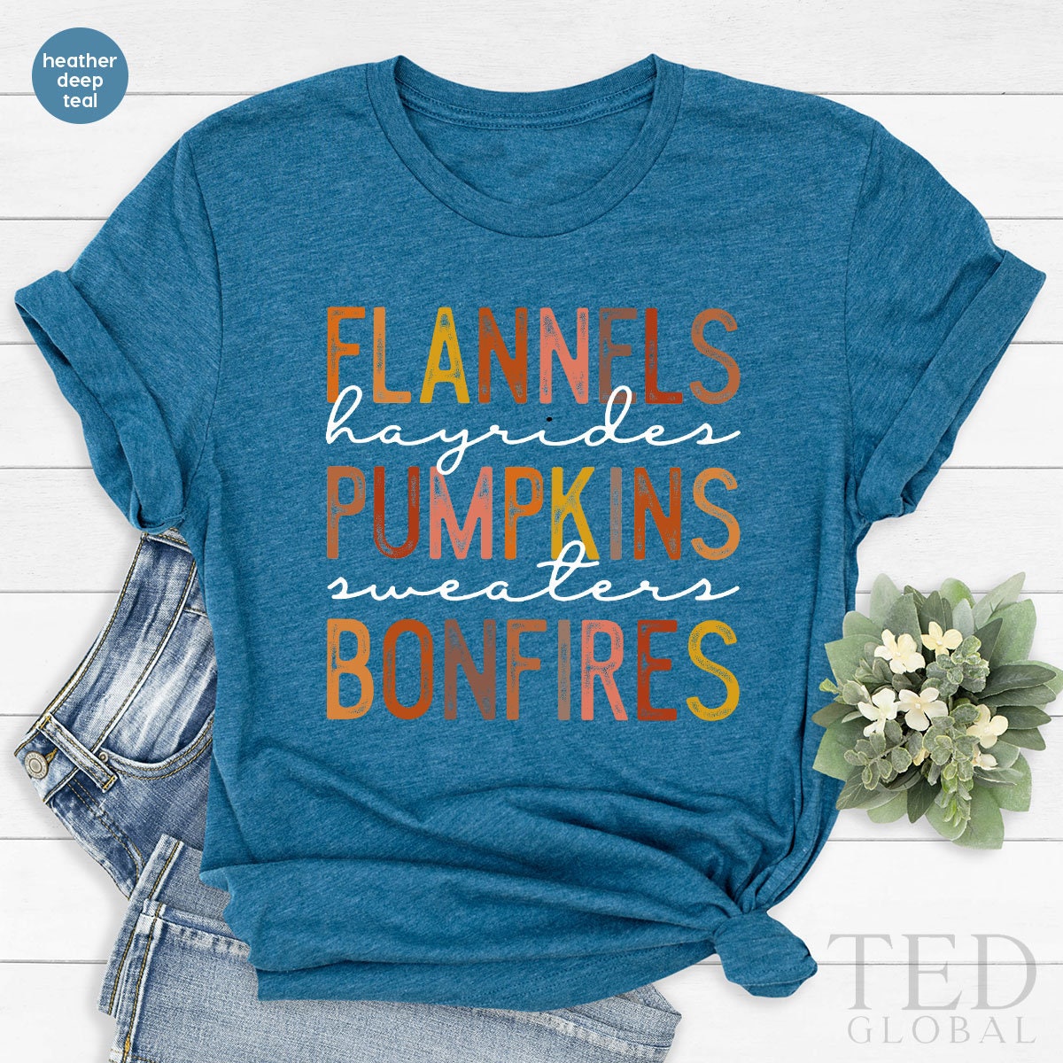 Thanksgiving Shirt, Pumpkin Spice Season T Shirt, Cute Fall T Shirt, Autumn Flannels Shirts, Fall Lover Tee, Bonfires T-Shirt, Gift For Her - Fastdeliverytees.com