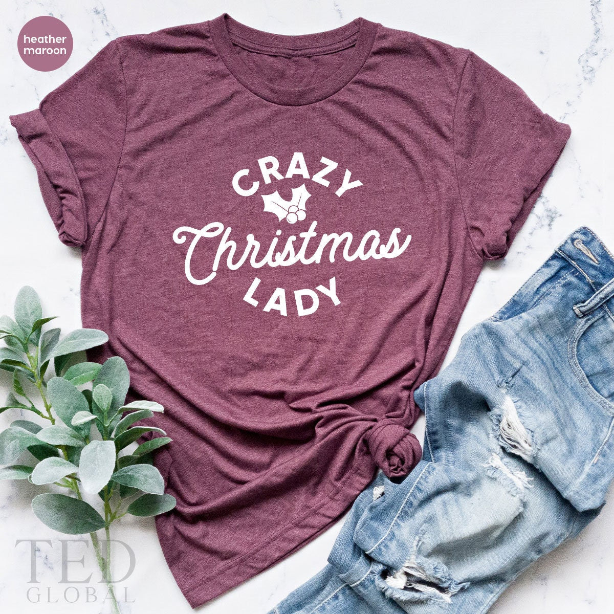 Cute Crazy T-Shirt, Christmas Lady T Shirt, Happy Christmas Shirts, Holiday Outfit  Shirt, Family Christmas TShirt, Gift For Christmas - Fastdeliverytees.com