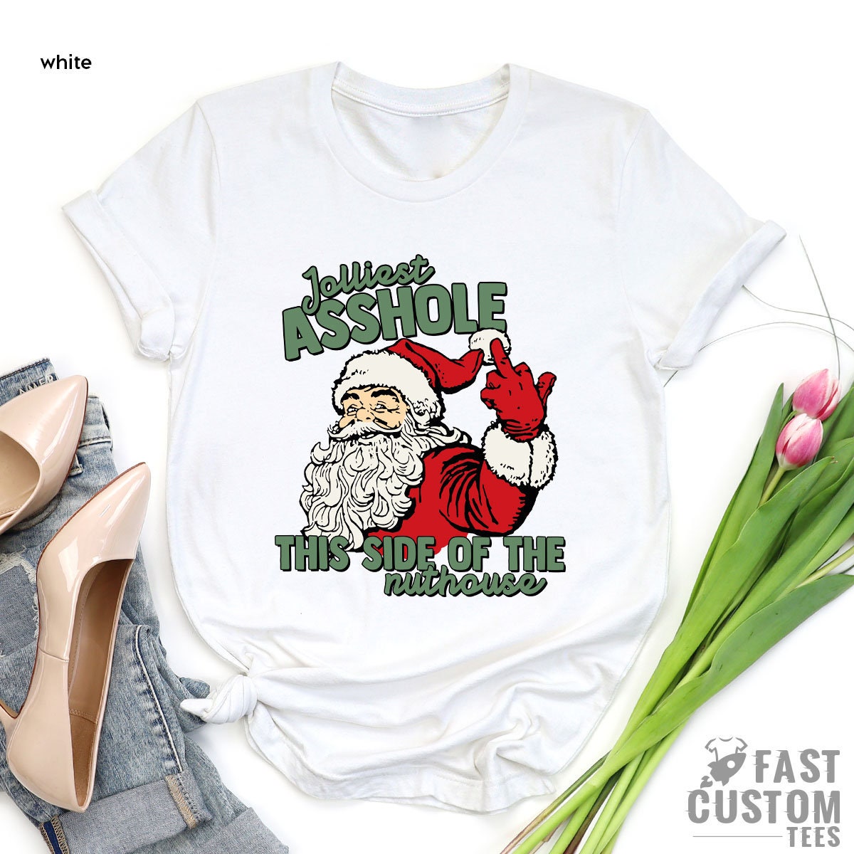 Jolliest Bunch of Assholes Shirt This Side of The Nuthouse Shirt, Christmas Family T-shirt, Funny Christmas, Christmas Tee, Christmas 2022 - Fastdeliverytees.com