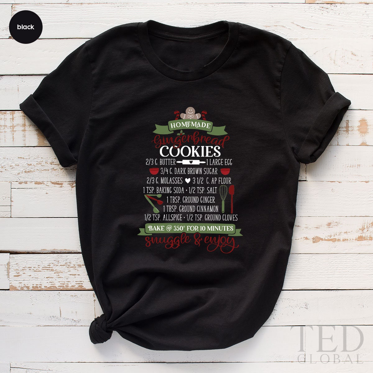 Cute Homemade Gingerbread Cookie Shirt, Funny Baking T Shirt, Snuggle&Enjoy Shirts, Family Christmas Shirt, Bake TShirt, Gift For Christmas - Fastdeliverytees.com