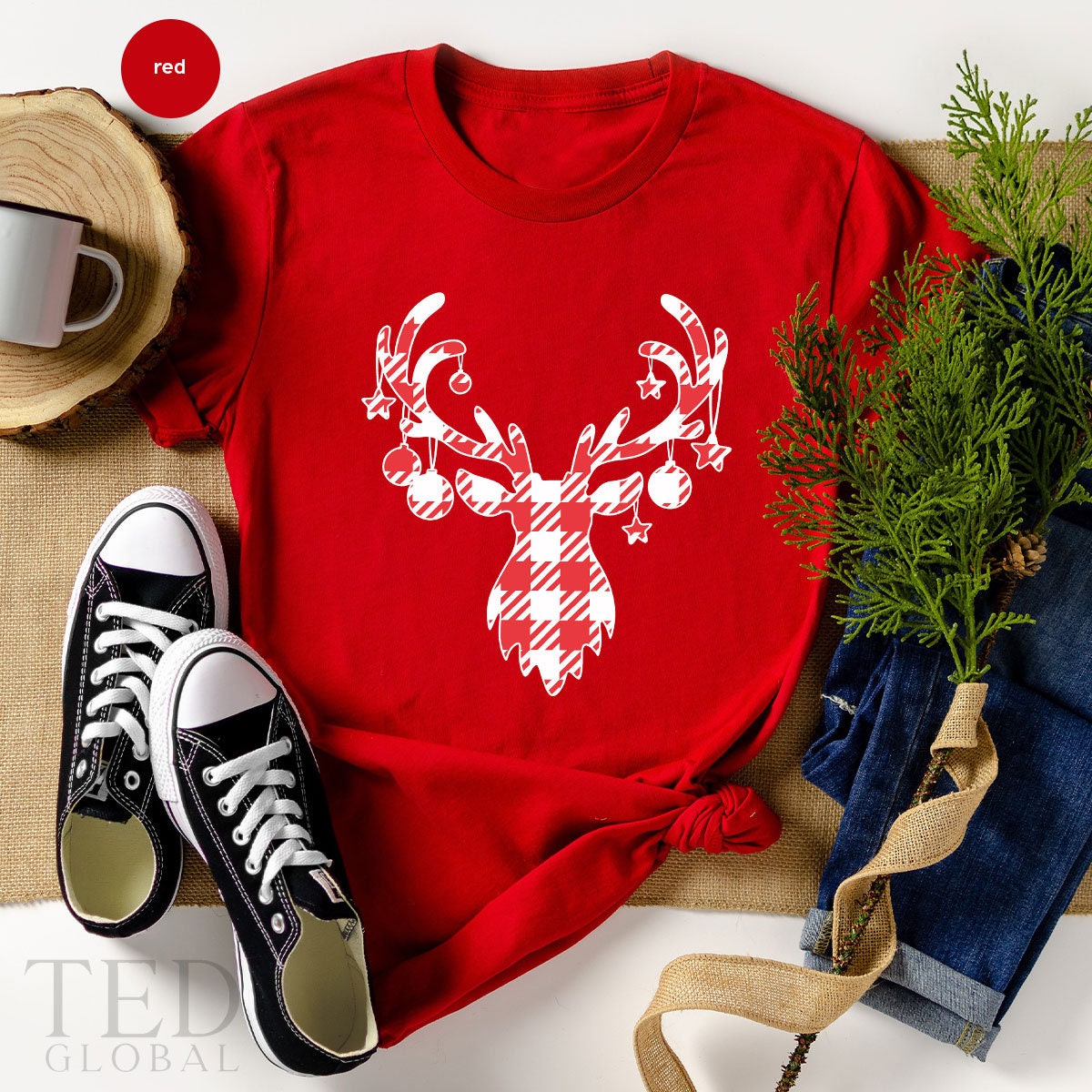 Cute Christmas Pajamas Deer T-Shirt, Family Christmas T Shirt, Holiday Shirts, Happy Winter Shirt, Reindeer Face TShirt, Gift For Christmas - Fastdeliverytees.com