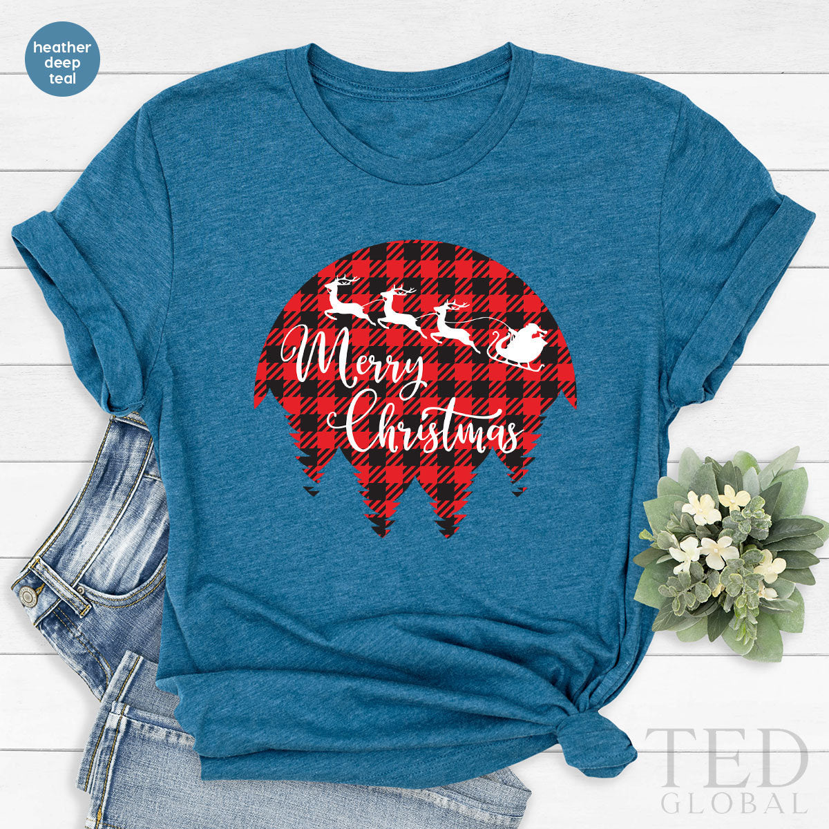 Cute Santa Claus Merry Noel T-Shirt, Funny Xmas T Shirt, Holiday Shirts, Cool Deer Shirt, Flying Santa Claus TShirt, Gift For Christmas - Fastdeliverytees.com