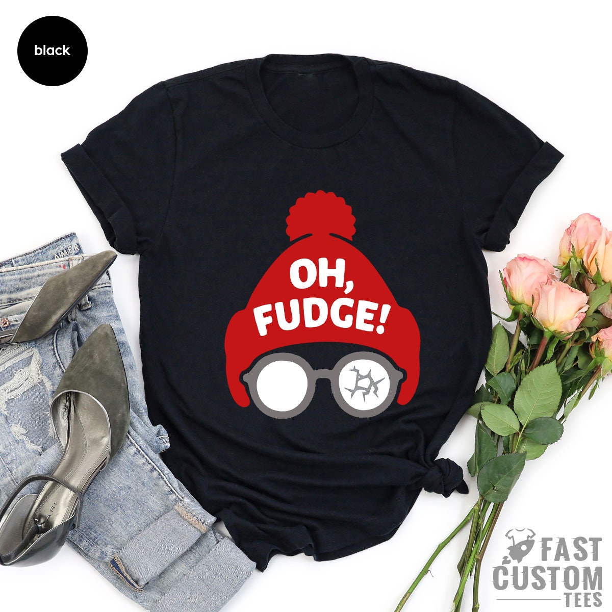 Christmas T-Shirt, Funny Christmas Shirt, Oh Fudge Shirt, Christmas Vacation Shirt, Funny Holiday Tee, Holiday Shirt, Christmas Gift Tee - Fastdeliverytees.com