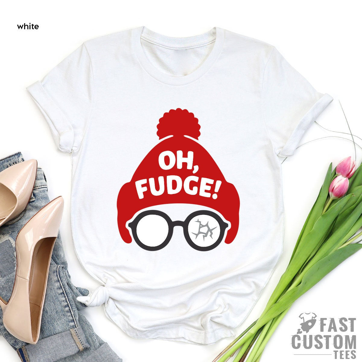 Christmas T-Shirt, Funny Christmas Shirt, Oh Fudge Shirt, Christmas Vacation Shirt, Funny Holiday Tee, Holiday Shirt, Christmas Gift Tee - Fastdeliverytees.com