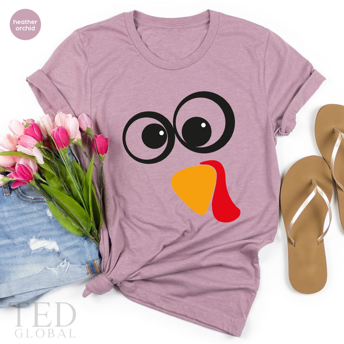 Cute Turkey Face T-Shirt, Coolest Turkey T Shirt, Wine Turkey Family Shirts, Family Thanksgiving Shirt, Fall TShirt, Gift For Thanksgiving - Fastdeliverytees.com