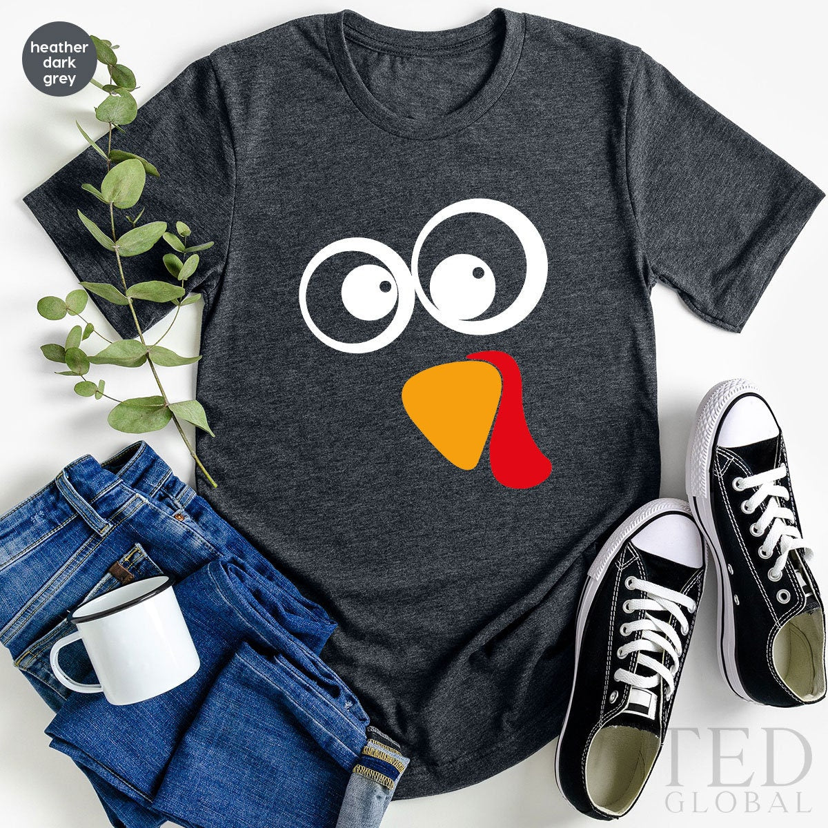 Cute Turkey Face T-Shirt, Coolest Turkey T Shirt, Wine Turkey Family Shirts, Family Thanksgiving Shirt, Fall TShirt, Gift For Thanksgiving - Fastdeliverytees.com