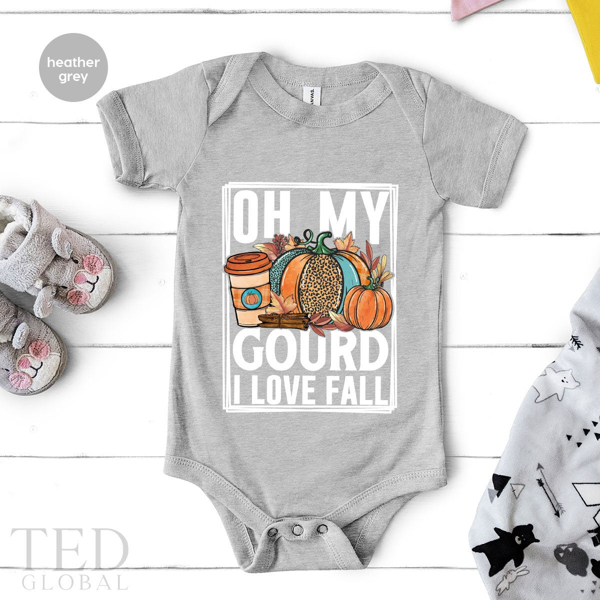 Thanksgiving Onesie, Oh My Gourd I Love Fall Bodysuit, Baby Shower, Baby Announcement, Kid Toddler Clothes, Thanksgiving Gift, Baby Gift - Fastdeliverytees.com