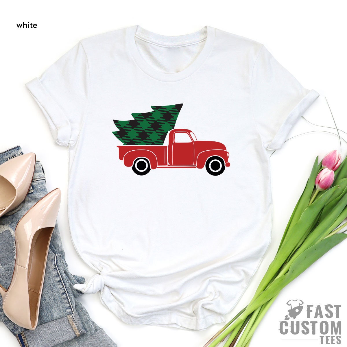 Christmas Truck T-shirt, Christmas T-Shirt, Merry Shirt, Women Christmas Gift, Cute Christmas Tee, Family Christmas Shirt, Holiday Merry Tee - Fastdeliverytees.com