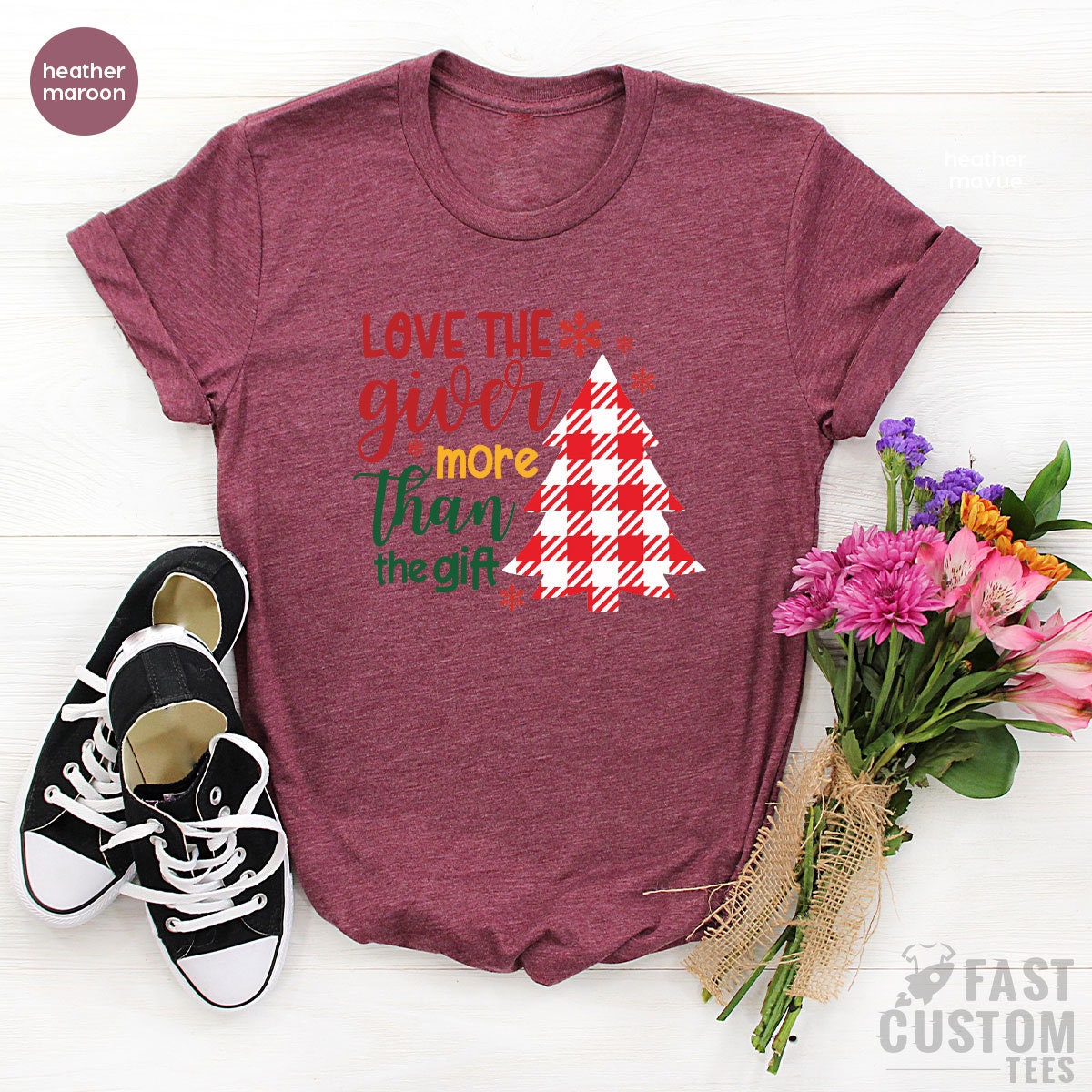 Love The Giver More Than The Gift Shirt, Women Christmas Shirt, Christmas Shirt For Women, Christmas Shirts, Christmas Vacation Gift Tee - Fastdeliverytees.com